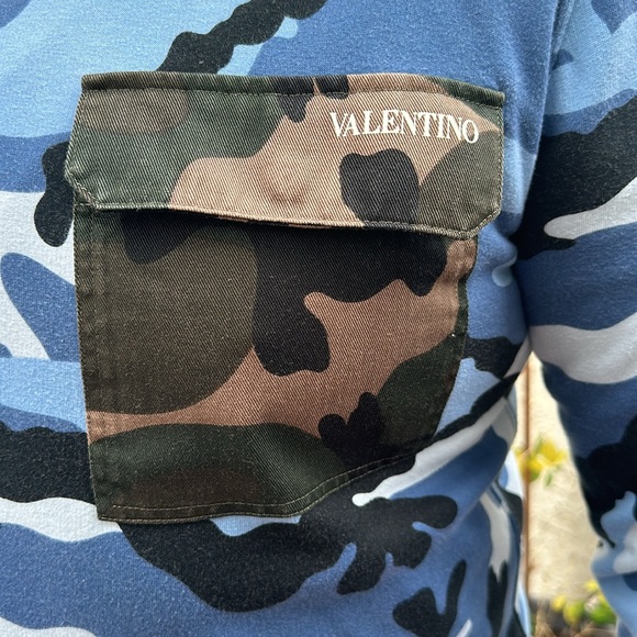 Valentino blue camouflage sweater. Size L - Picture 3 of 5